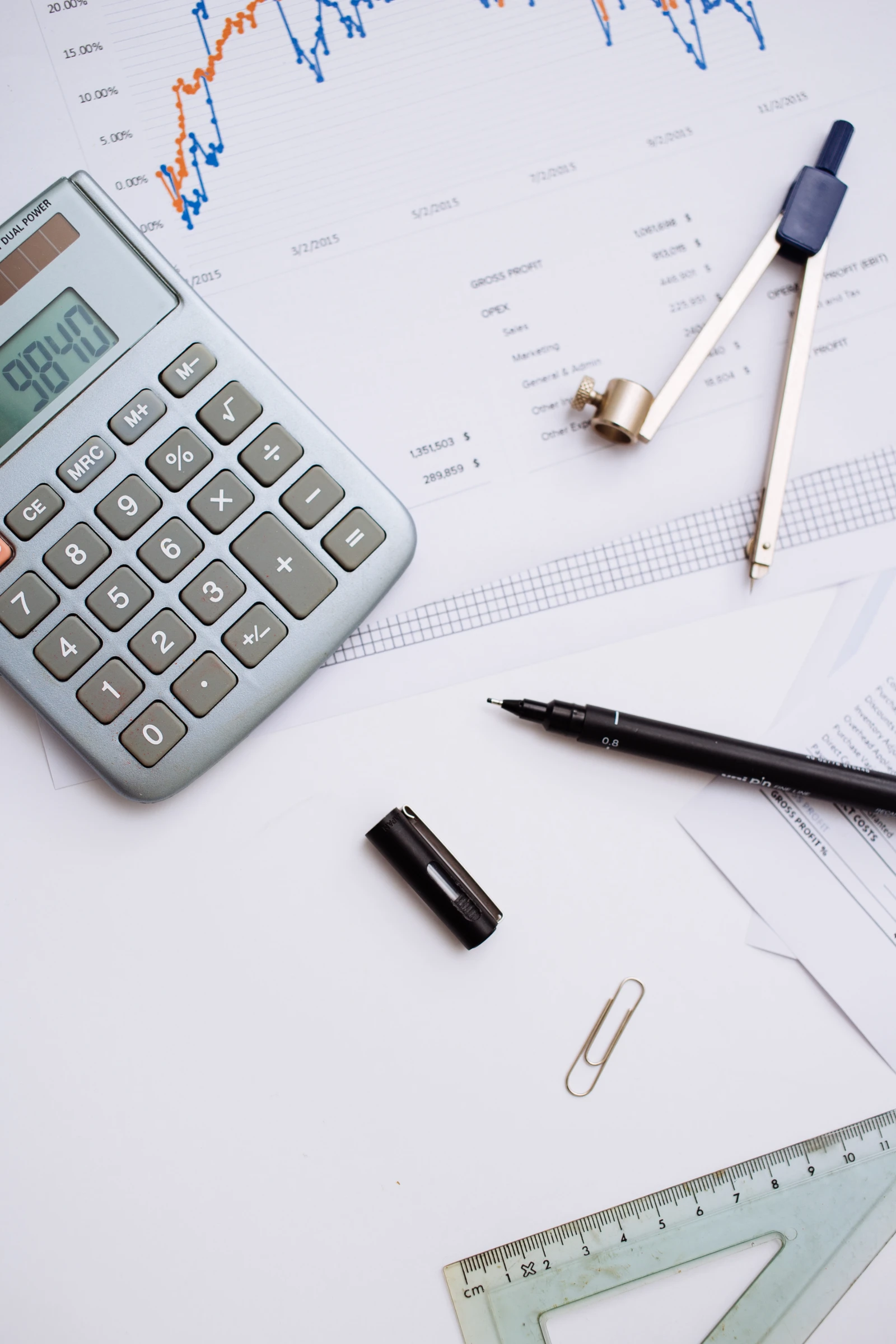 close-up-shot-business-study-essentials-white-desk-work-study-aesthetics